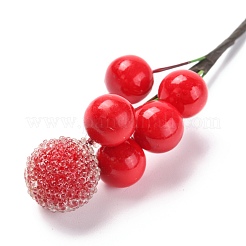 Foam Artificial Christmas Berries with Branch&nbsp;DIY-B019-02B