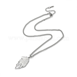 Non-Tarnish 304 Stainless Steel Pendant Necklaces&nbsp;NJEW-C017-02P