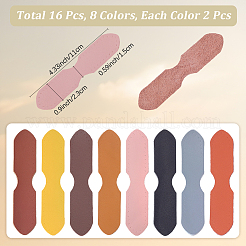 8 Bags 8 Colors Cowhide Purse Suspension Clasps Bag Strap Connector Fabric&nbsp;PURS-CL0001-04B