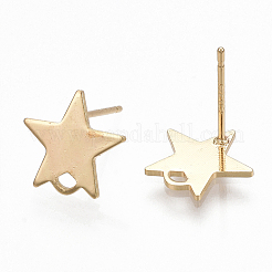Brass Stud Earring Findings&nbsp;X-KK-S348-352