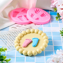 2Pcs 2 Styles Hand & Foot DIY Silicone Molds&nbsp;DIY-TA0010-08