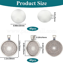 DIY Dome Blank Alloy Pendant Making Kits&nbsp;DIY-SP0001-60B