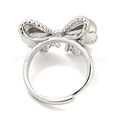 Brass Micro Pave Cubic Zirconia Adjustable Rings&nbsp;RJEW-E091-02P