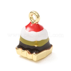 Brass Enamel Pendants&nbsp;KK-CBA260B-14B-G