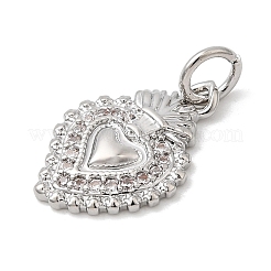 Brass Micro Pave Cubic Zirconia Pendants&nbsp;KK-L262-16P