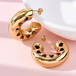 C-Shaped 304 Stainless Steel Stud Earrings for Women&nbsp;EJEW-A125-01G