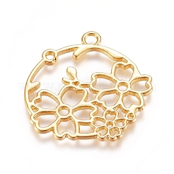 Zinc Alloy Open Back Bezel Pendants&nbsp;PALLOY-E564-64G