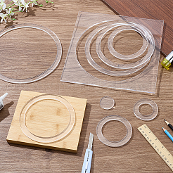 9Pcs Transparent Acrylic Templates&nbsp;DIY-BC0015-38B