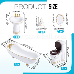 Porcelain Washroom Kits Miniature Ornaments&nbsp;AJEW-WR0003-91