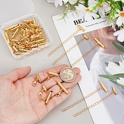 20Pcs 5 Style Brass Slide On End Clasp Tubes&nbsp;HJEW-PH02014