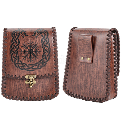 Nordic Embossed PU Leather Belt Bags&nbsp;AJEW-WH20072-13