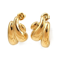 304 Stainless Steel Nuggets Stud Earrings&nbsp;EJEW-K268-28G
