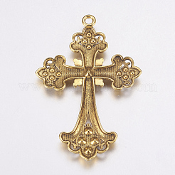 Alloy Rhinestone Cross Big Pendants&nbsp;ALRI-1475-AG-RS