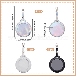 4Pcs 3 Colors Imitation Leather Badge Display Holder&nbsp;HJEW-CL0001-02A