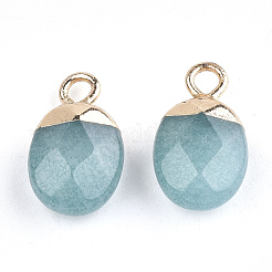 Electroplate Natural Jade Charms&nbsp;G-S344-09A