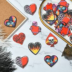 30Pcs 6 Styles Opaque Printed Acrylic Pendants&nbsp;MACR-CJ0002-12