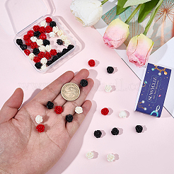 60Pcs 3 Colors Synthetic Coral Carved Beads&nbsp;CORA-SC0001-26