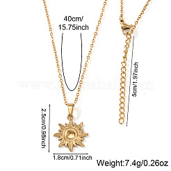 Vintage 306 Stainless Steel Sun Pendant Necklaces for Women&nbsp;IP0295