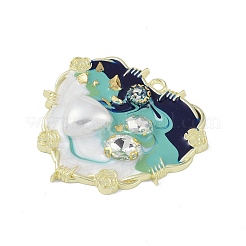 Rack Plating Alloy Enamel Pendants&nbsp;FIND-I038-16C