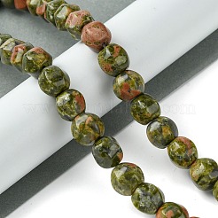 Natural Unakite Beads Strands&nbsp;G-H023-A02-01