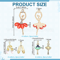 36Pcs 18 Styles Alloy Enamel Pendants&nbsp;FIND-GA0008-51
