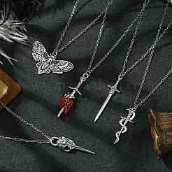 5Pcs 5 Styles Gothic 304 Stainless Steel Cable Chain Necklaces&nbsp;NJEW-JN04983