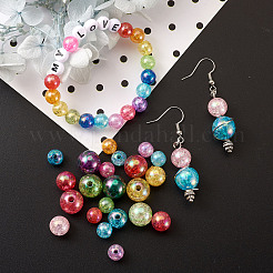 Transparent Crackle Acrylic Beads&nbsp;CACR-TA0001-03