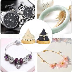 Wood Cone Shaped Necklace/Bracelet Display Stands&nbsp;BDIS-FG0001-03