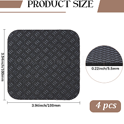 4Pcs Polyurethane & Silicone Anti-slip Treadmill Mat&nbsp;AJEW-GF0014-30