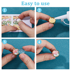DIY Blank Dome Brass Cufflink Making Kits&nbsp;FIND-DC0006-76