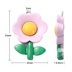 30Pcs 6 Colors Opaque Resin Pendants&nbsp;RESI-CJ0003-08