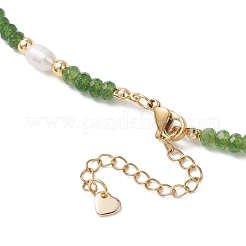 Dyed Natural Malaysia Jade & Natural Cultured Freshwater Pearl Bead Bracelets & Necklaces Sets&nbsp;SJEW-JS01373-02