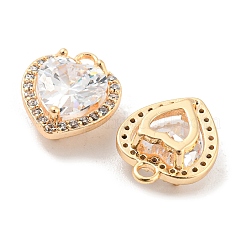 Brass Micro Pave Cubic Zirconia Charms&nbsp;KK-E090-05G