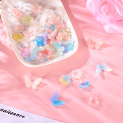 40Pcs 8 Styles Opaque & Transparent Cellulose Acetate Beads&nbsp;RESI-TA0003-51