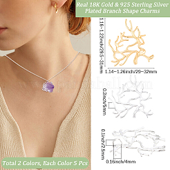 10Pcs 2 Styles Brass Pendants&nbsp;KK-BBC0025-96
