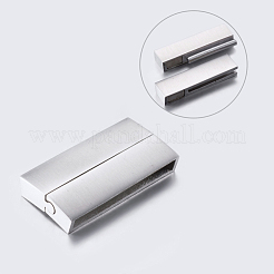 Tarnish Resistant 304 Stainless Steel Magnetic Clasps with Glue-in Ends&nbsp;STAS-P181-46P
