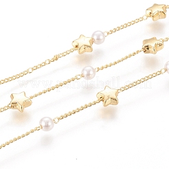Brass Handmade Beaded Chain&nbsp;CHC-G011-16G