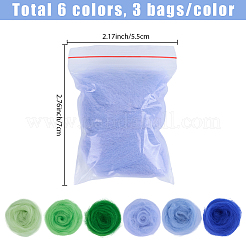 18Pcs 6 Colors DIY Wool Roving&nbsp;DIY-SP0005-80B