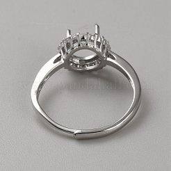 Sterling Silver Open Cuff Ring Findings&nbsp;STER-WH0061-21D