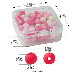 70Pcs Rubberized Style Acrylic Beads&nbsp;MACR-FS0001-71B