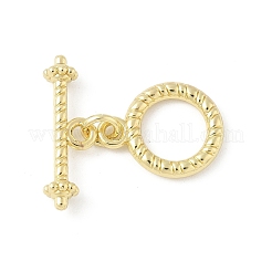 Textured Ring Alloy Toggle Clasps&nbsp;FIND-B047-20G