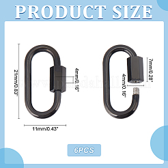 304 Stainless Steel Screw Carabiner Lock Charms&nbsp;STAS-UN0050-89EB