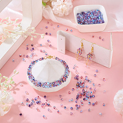 390Pcs 3 Colors Transparent Colours Glass Seed Beads&nbsp;GLAA-TA0003-76C