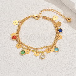 Brass Curb Chain Multi-strand Bracelets&nbsp;BP9393