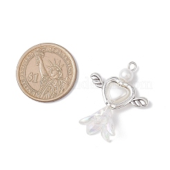 Acrylic & Tibetan Style Alloy Pendants&nbsp;PALLOY-JF04328