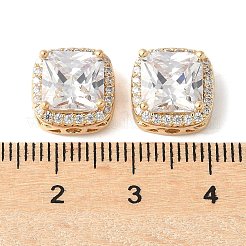 Brass Micro Pave Cubic Zirconia Beads&nbsp;KK-A253-20G-04