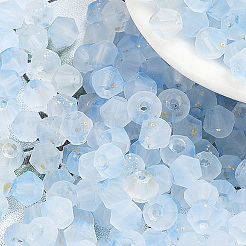 100g Frosted Glass Beads&nbsp;FGLA-PA0001-01B