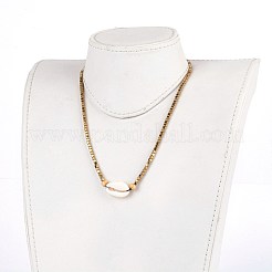 Adjustable Electroplate Non-magnetic Hematite Beaded Necklaces&nbsp;NJEW-JN02302