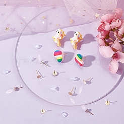 200Pcs 304 Stainless Steel Stud Earring Findings&nbsp;STAS-BBC0001-42