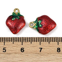 Strawberry 304 Stainless Steel Enamel Pendants&nbsp;STAS-L290-21C-G